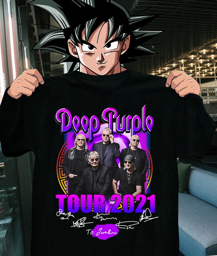 Deep Purple Tour 2021 signatures t-shirt shirt