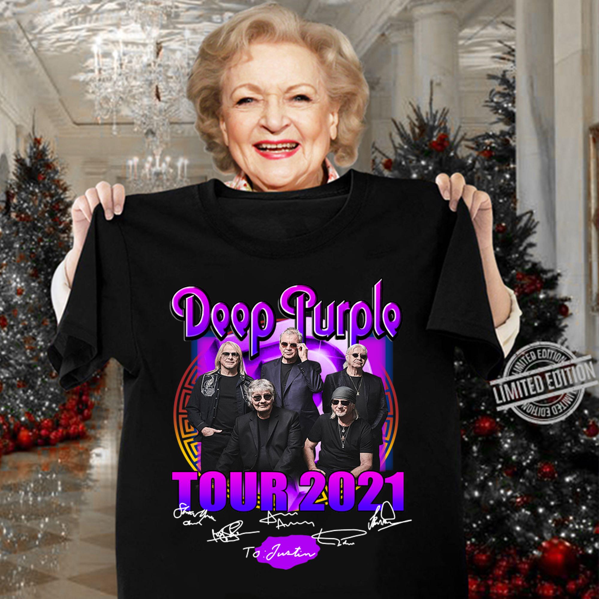Deep Purple Tour 2021 signatures t-shirt woman shirt