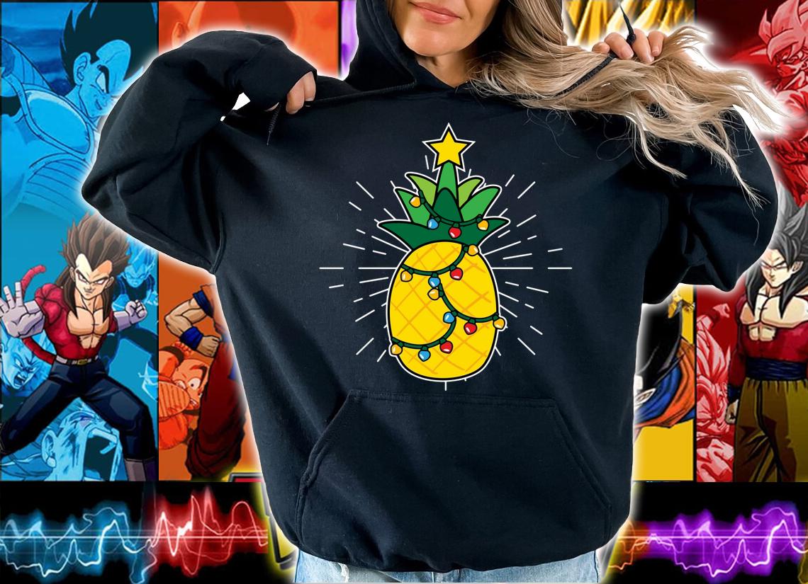 Pineapple X-Mas Tree Light Up Star Cute Christmas Gift t-shirt hoodie