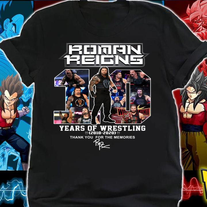 10 Years Of Wrestling Roman Reigns 2020-2020 signature t-shirt shirt