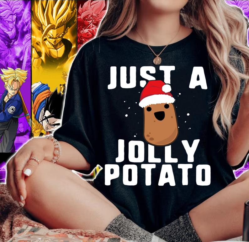 Just A Jolly Potato Funny Sweet Potato Christmas sweater t-shirt woman shirt