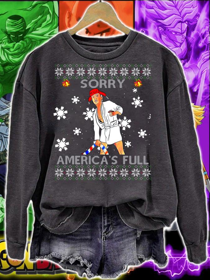 Sorry America's Full Funny Anti Trump Ugly Christmas s t-shirt sweatshirt