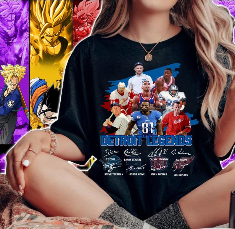 Detroit Legends Detroit Lions Detroit Tigers Pistons Red Wings t-shirt woman shirt