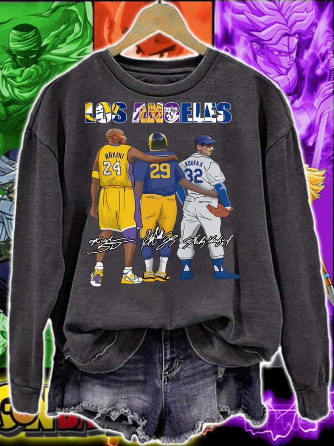 Los Angeles Sports Teams LA Rams LA Lakers LA Dodgers Bryant Signatures t-shirt sweatshirt