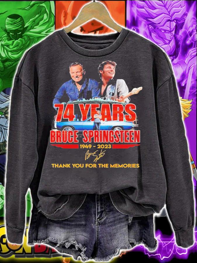 74 years Bruce Springsteen 1949 2023 thank you for the memories shirt t-shirt sweatshirt