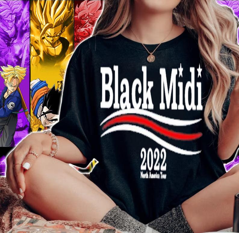 Black Midi 2022 North America Tour t-shirt woman shirt