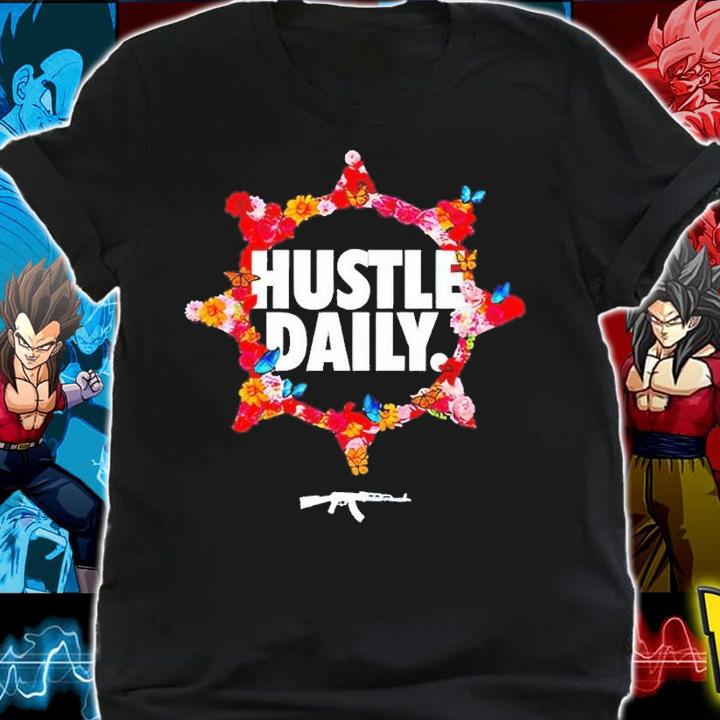 Hustle daily rose circle shirt t-shirt shirt