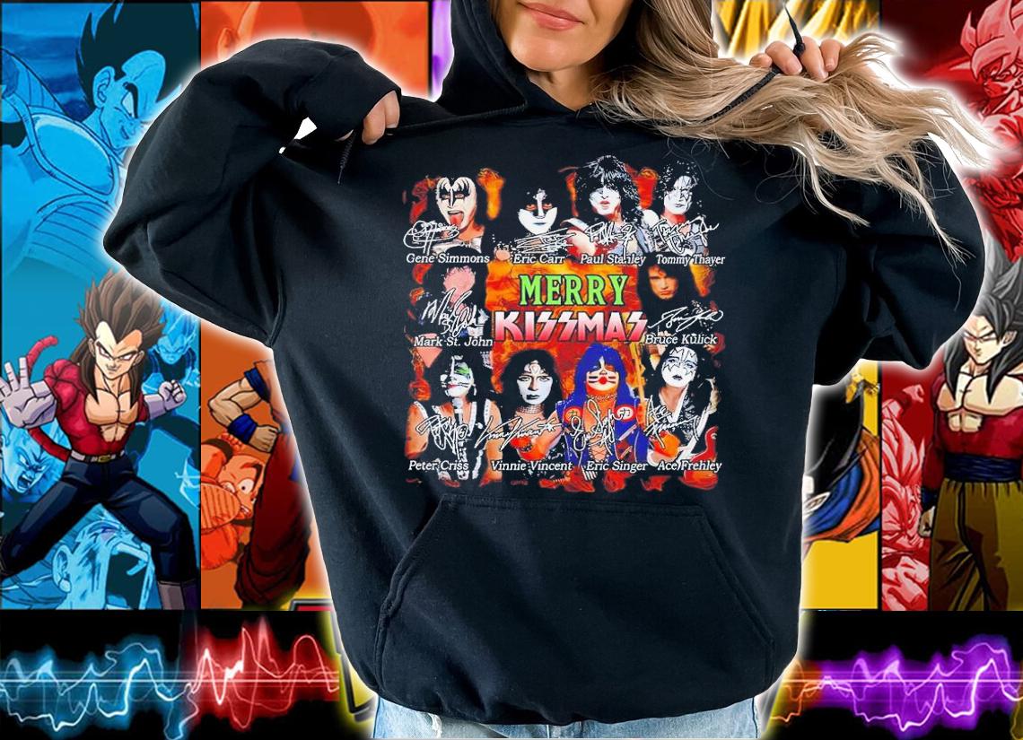 Merry Kissmas 2022 signatures shirt t-shirt hoodie