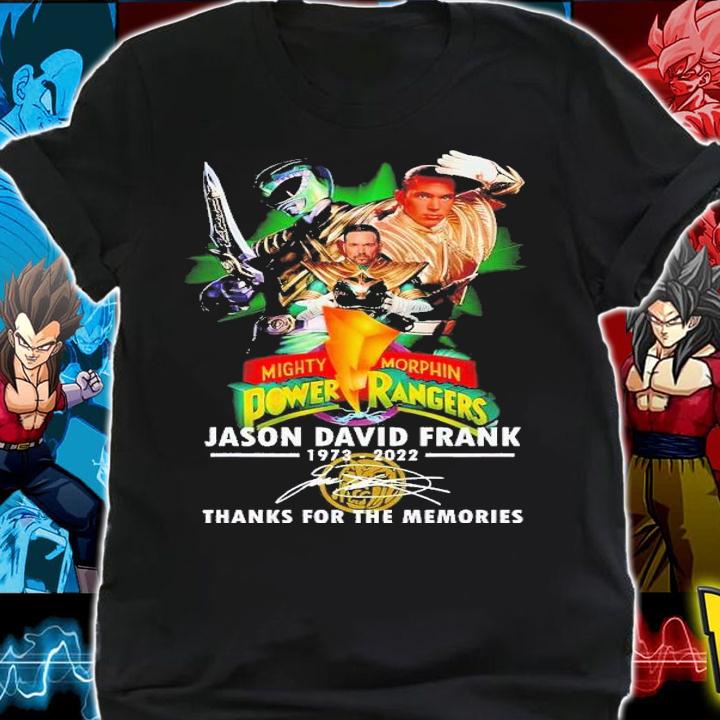 Mighty Morphin Power Rangers Jason David Frank 1973 2022 thanks for the memories shirt t-shirt shirt