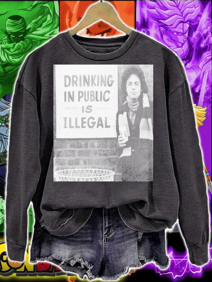 Billy Joel Drinking In Public Is Illegal T-Shirt t-shirt