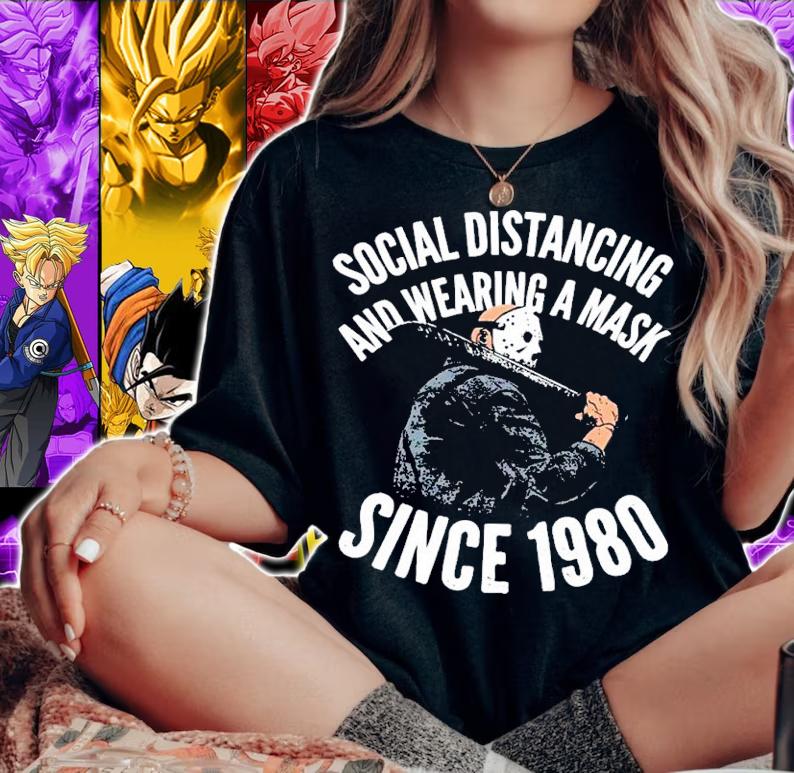 Social Distancing and Wearing a Mask Since 1980 shirt t-shirt