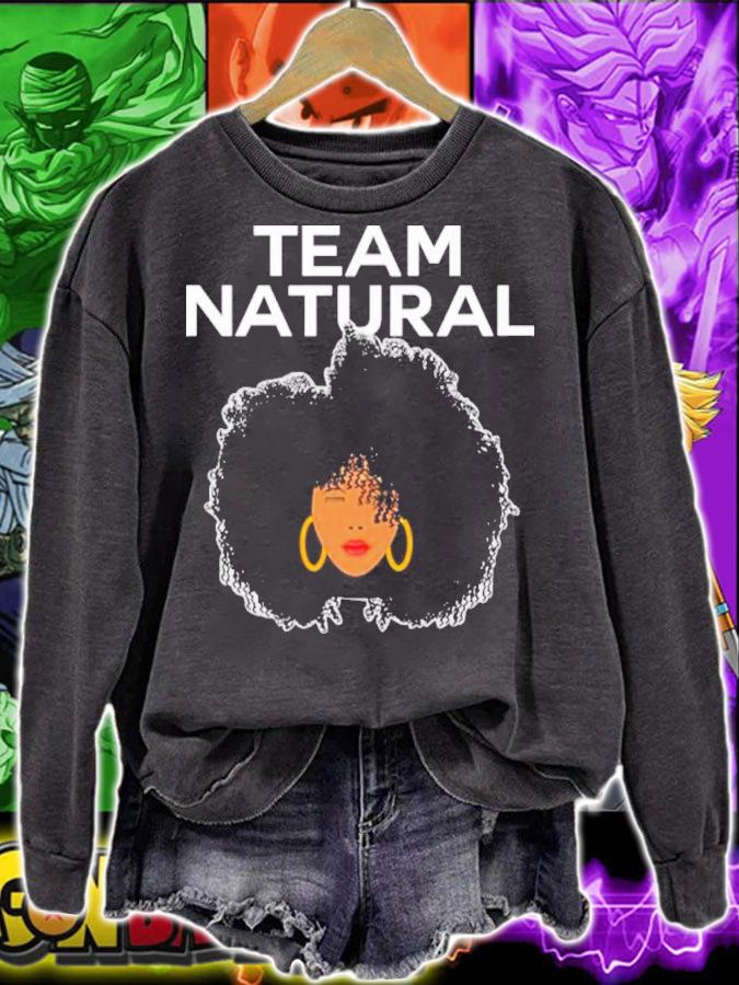 Afro Black Girl Team Natural Shirt t-shirt sweatshirt