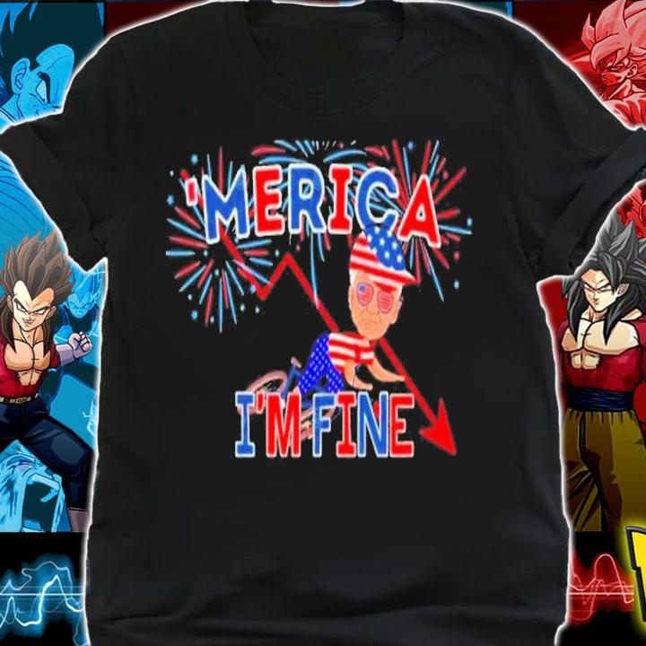 Biden Falls Of His Bike Merica I'm Fine Shirt t-shirt