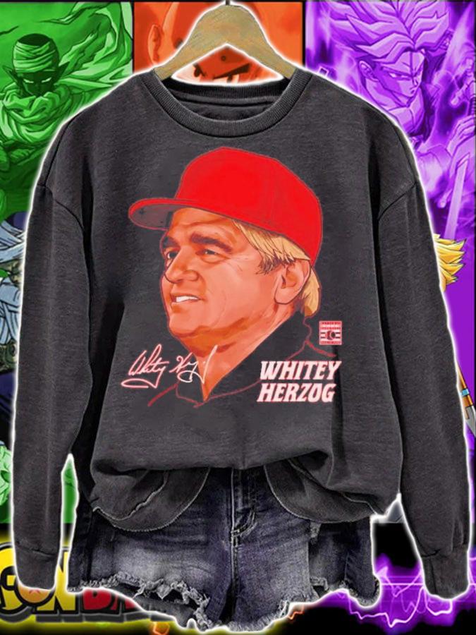 Whitey Herzog St. Louis Profile Baseball Shirt t-shirt