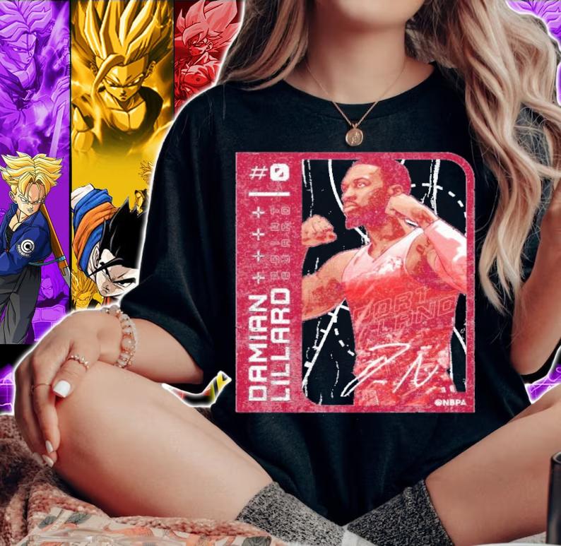 Damian Lillard Portland Card Basketball Shirt t-shirt woman shirt