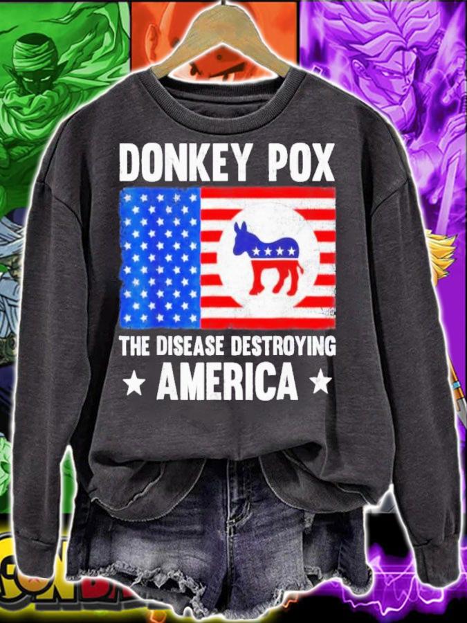 Donkey Pox The Disease Destroying America Anti Biden Shirt t-shirt