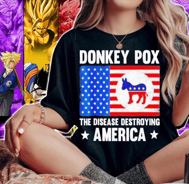 Donkey Pox The Disease Destroying America Anti Biden Shirt t-shirt