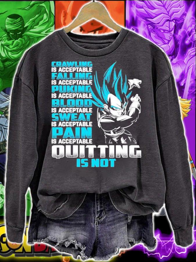 Dragon Ball Super Vegeta Ultra Instinct Crawling Is Acceptable Shirt t-shirt sweatshirt
