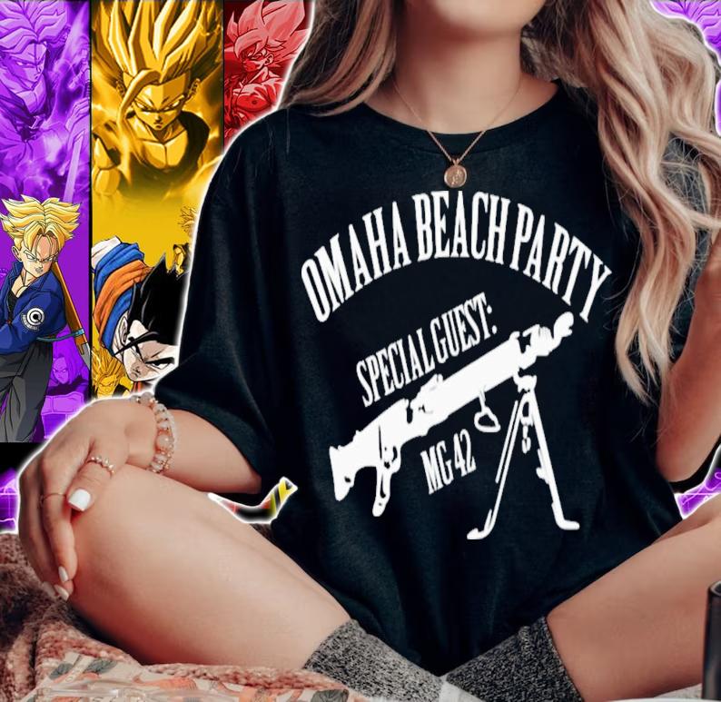 Holup Omaha Beach Party Special Guest Mg 42 T-Shirt t-shirt woman shirt