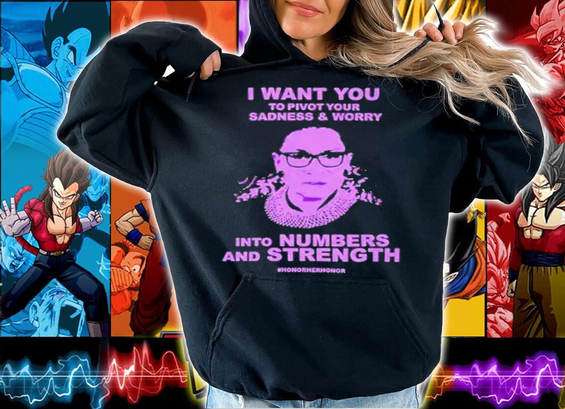 I Want You To Pivot Your Sadness And Worry Into Numbers And Strength Honorherhonor Shirt t-shirt