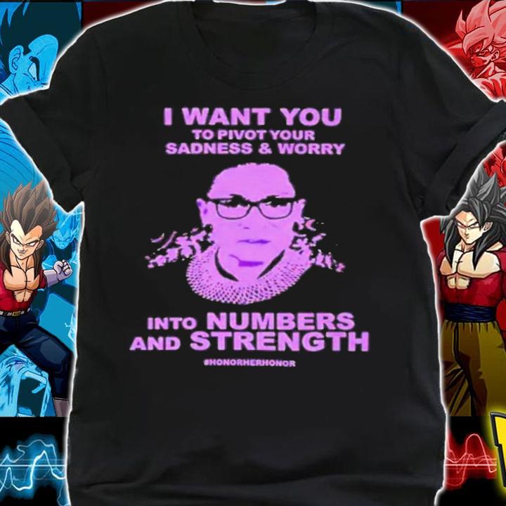 I Want You To Pivot Your Sadness And Worry Into Numbers And Strength Honorherhonor Shirt t-shirt