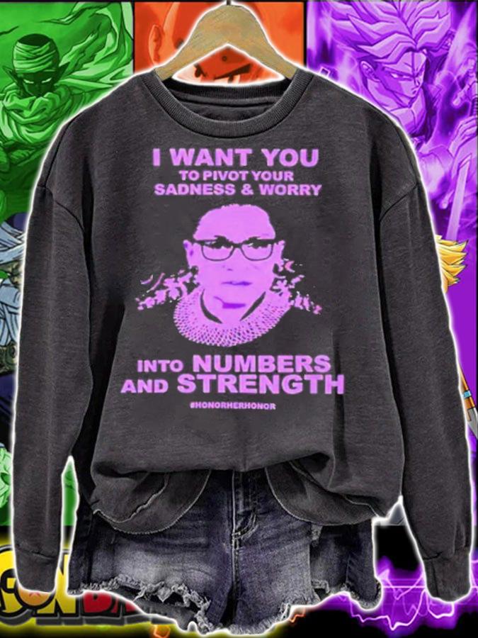 I Want You To Pivot Your Sadness And Worry Into Numbers And Strength Honorherhonor Shirt t-shirt