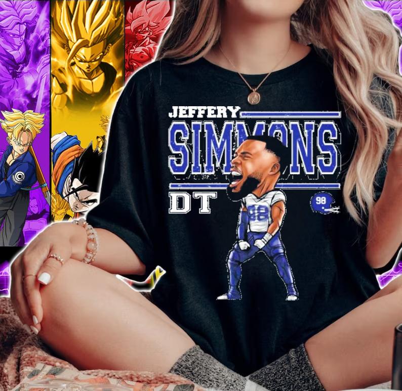 Jeffery Simmons Tennessee Cartoon Football Shirt t-shirt