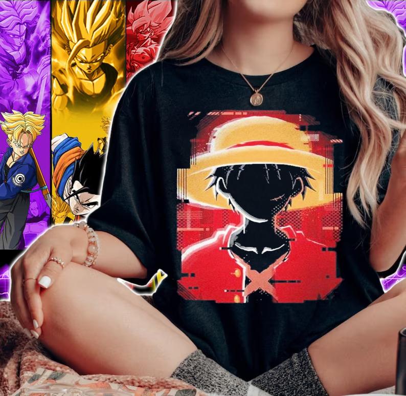 Luffy Glitch One Piece Shirt t-shirt woman shirt