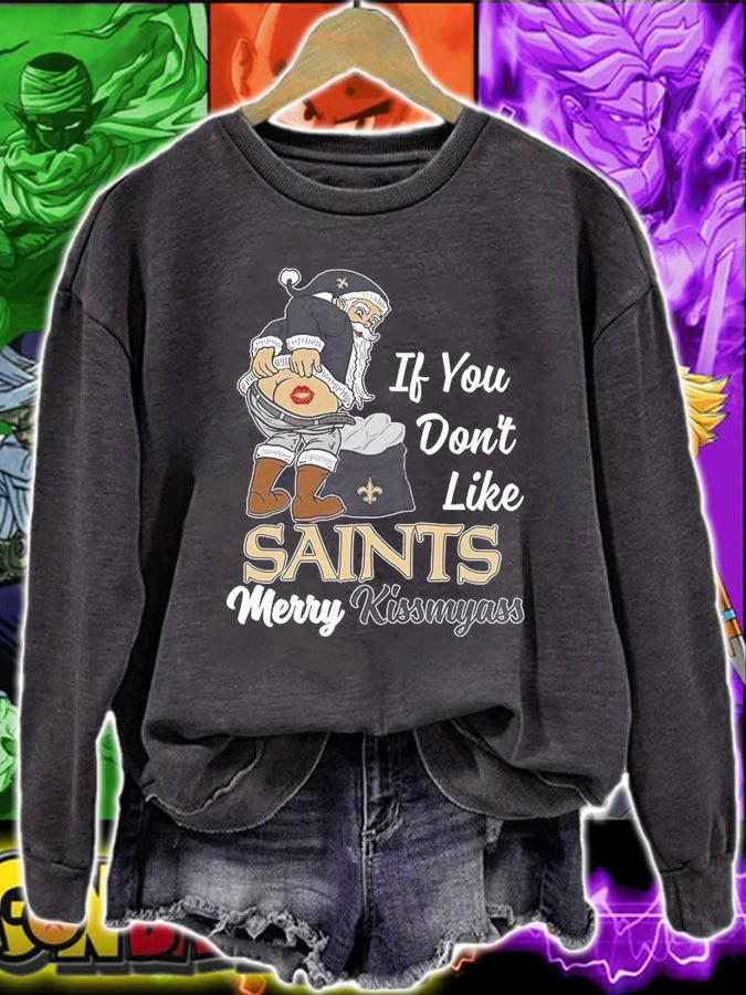 Santa Claus If You Dont Like New Orleans Saints Merry Kissmyass Christmas t-shirt