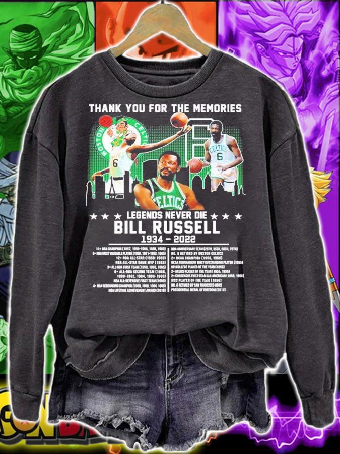 Thank you for the memories Legends never die Bill RUssell 1934 2022 signature shirt t-shirt