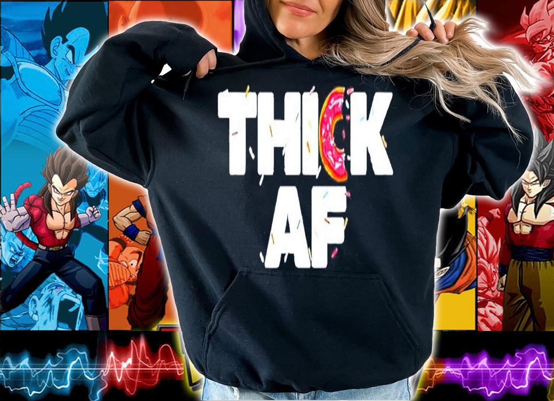 Thick AF Funny Donut Fitness Weightlifting shirt t-shirt