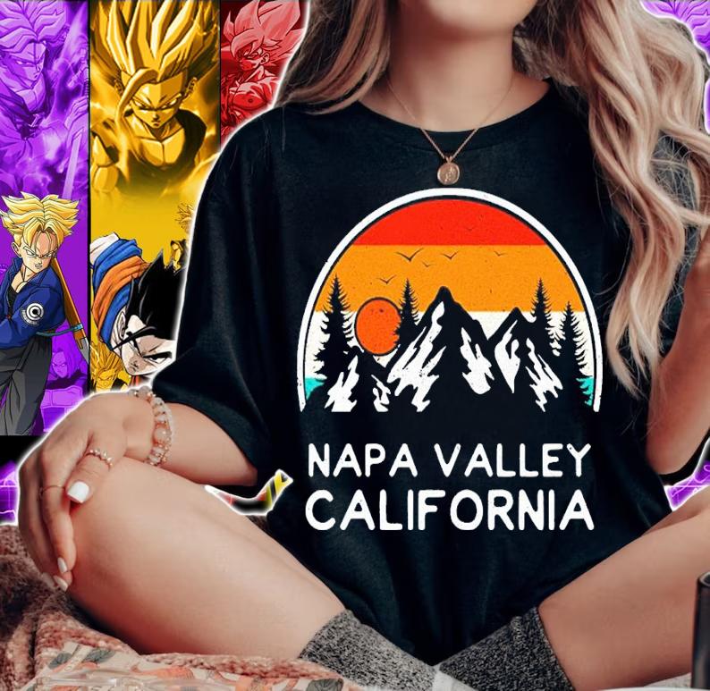 Vintage Napa Valley California Mountains Hiking Souvenir T-Shirt t-shirt woman shirt