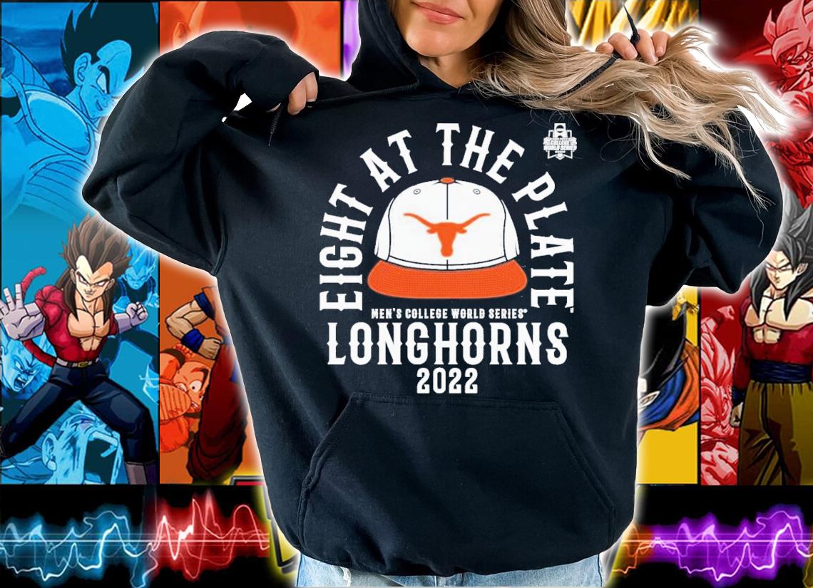 Texas Longhorns Eight At The Plate Men's College World Series Longhorns 2022 T-Shirt t-shirt hoodie