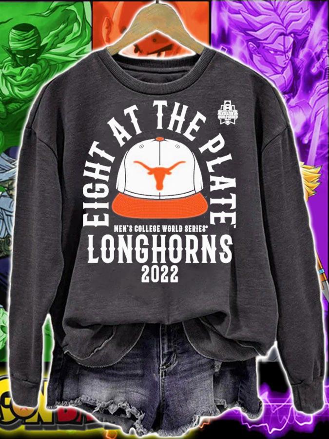 Texas Longhorns Eight At The Plate Men's College World Series Longhorns 2022 T-Shirt t-shirt sweatshirt