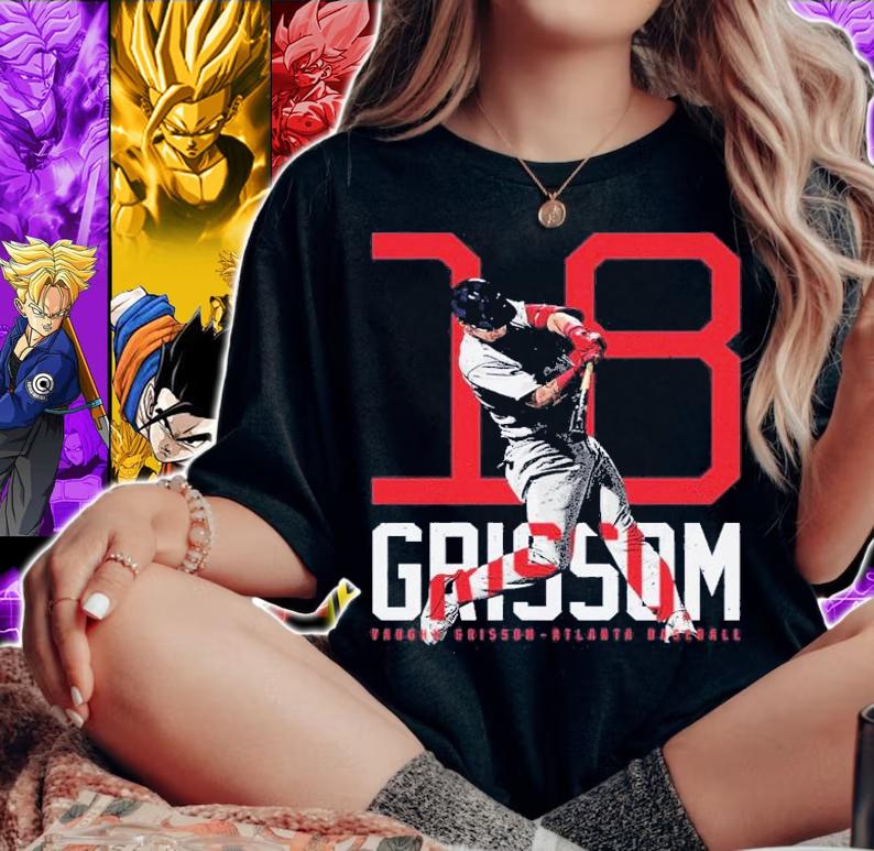 Vaughn Grissom Atlanta Bold Number Baseball Shirt t-shirt