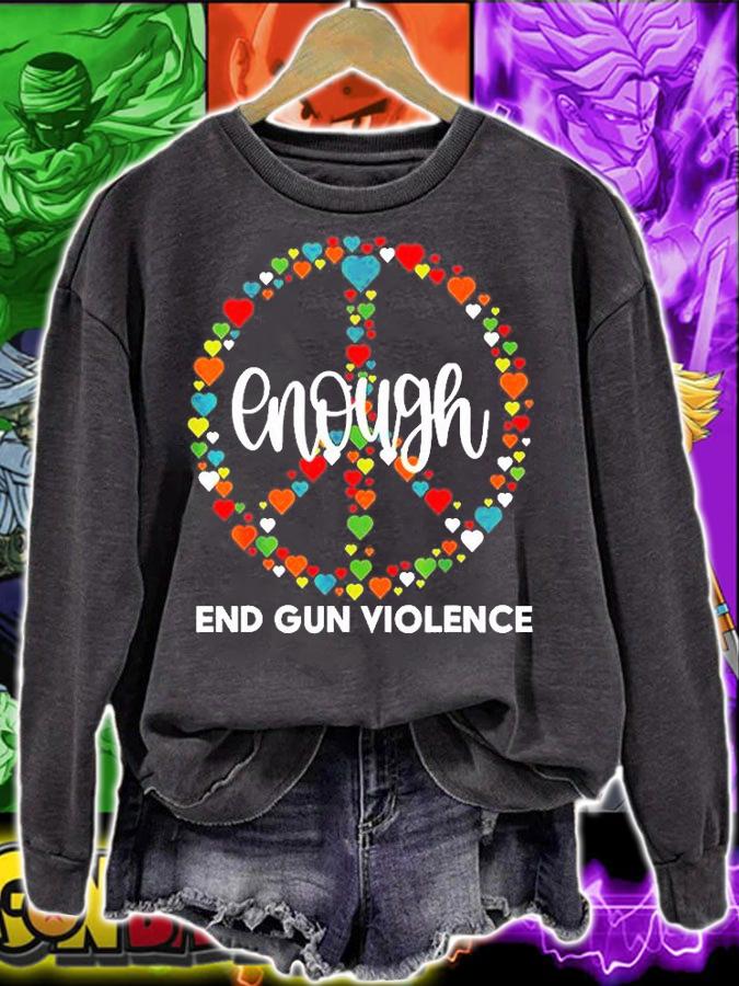 Wear Orange Peace Sign Enough End Gun Violence T-Shirt t-shirt