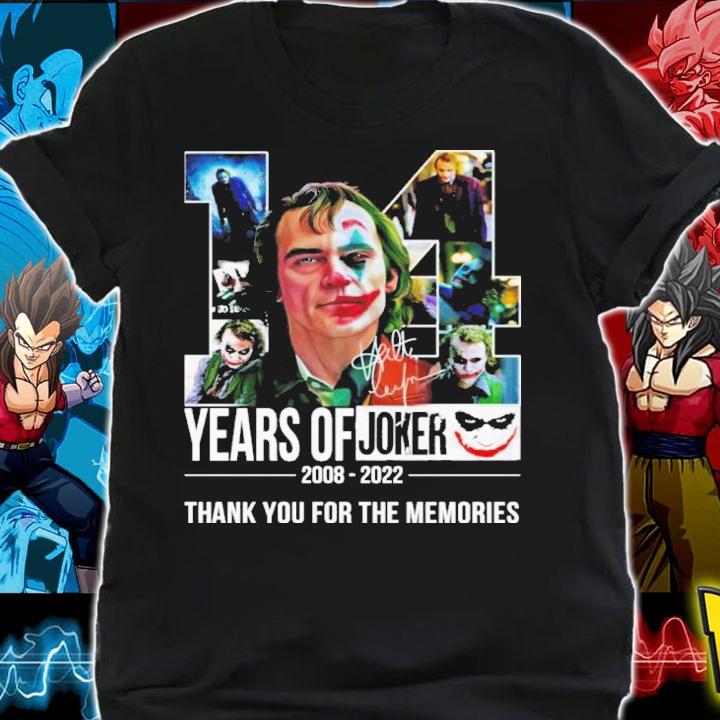 14 Years Of Joker 2008-2022 Signatures Thank You For The Memories Shirt t-shirt shirt
