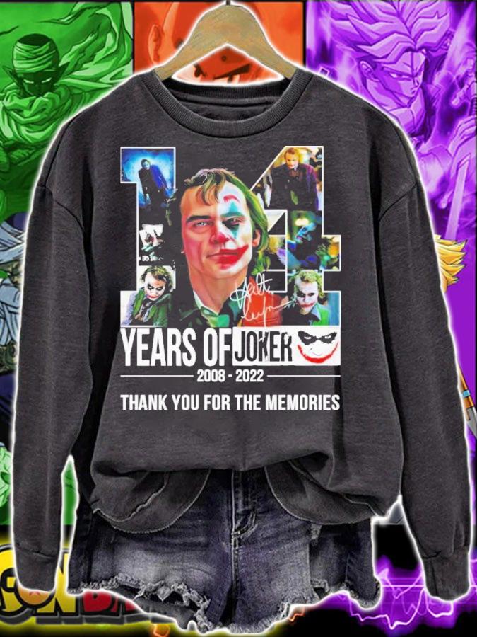 14 Years Of Joker 2008-2022 Signatures Thank You For The Memories Shirt t-shirt sweatshirt