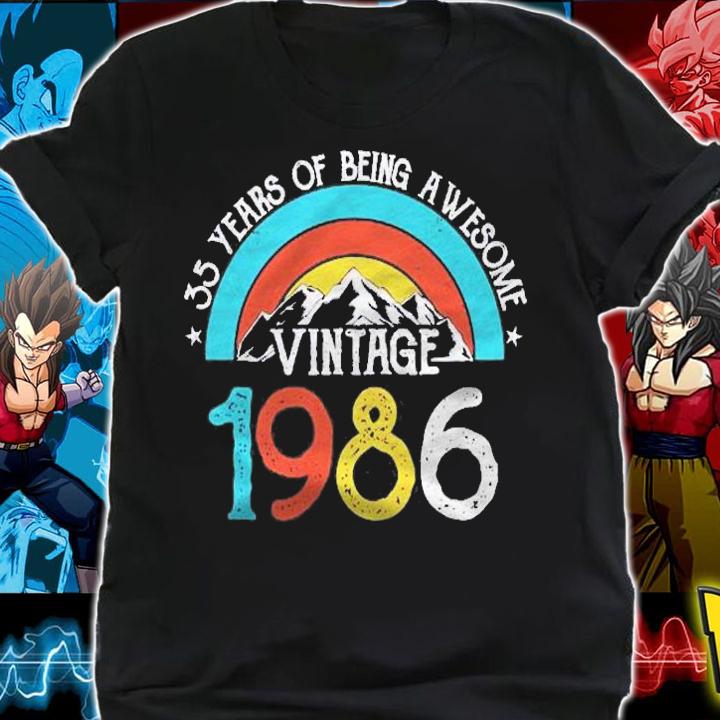 35 Years Old Vintage 1986 35Th Birthday Men Women Shirt t-shirt