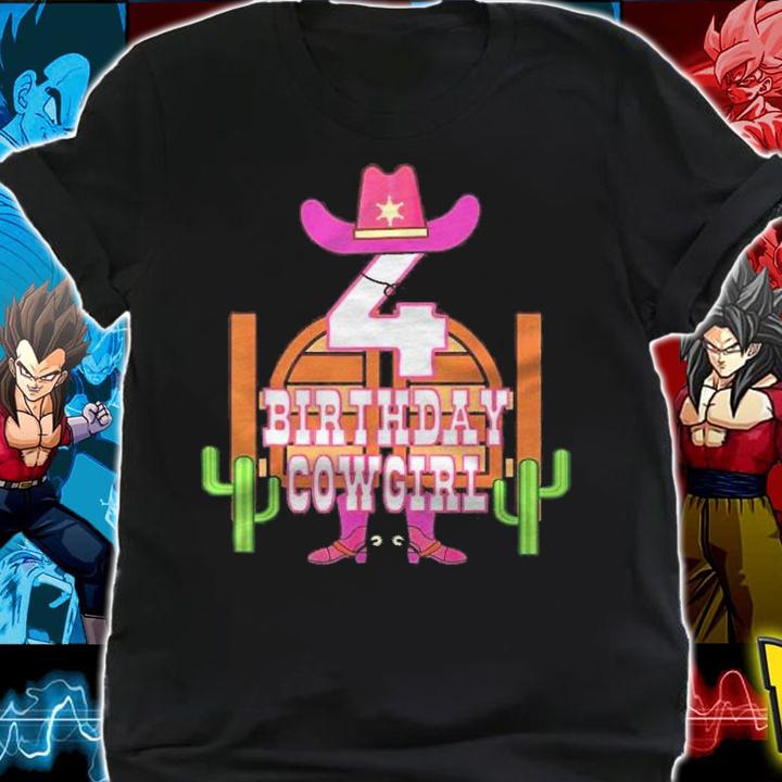 4Th Birthday Cowgirl 4 Years Old Girl Rodeo Lover Party Shirt t-shirt shirt