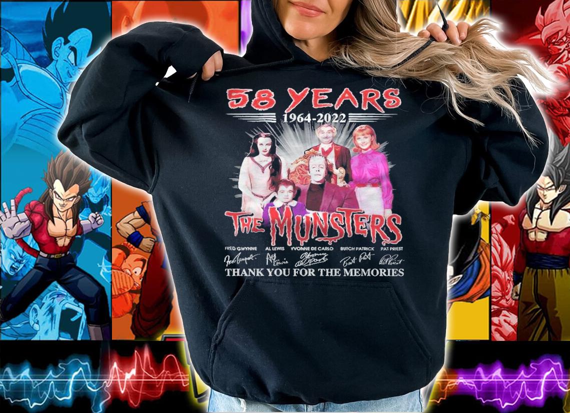 58 years 1964-2022 The Munsters signatures T-shirt t-shirt