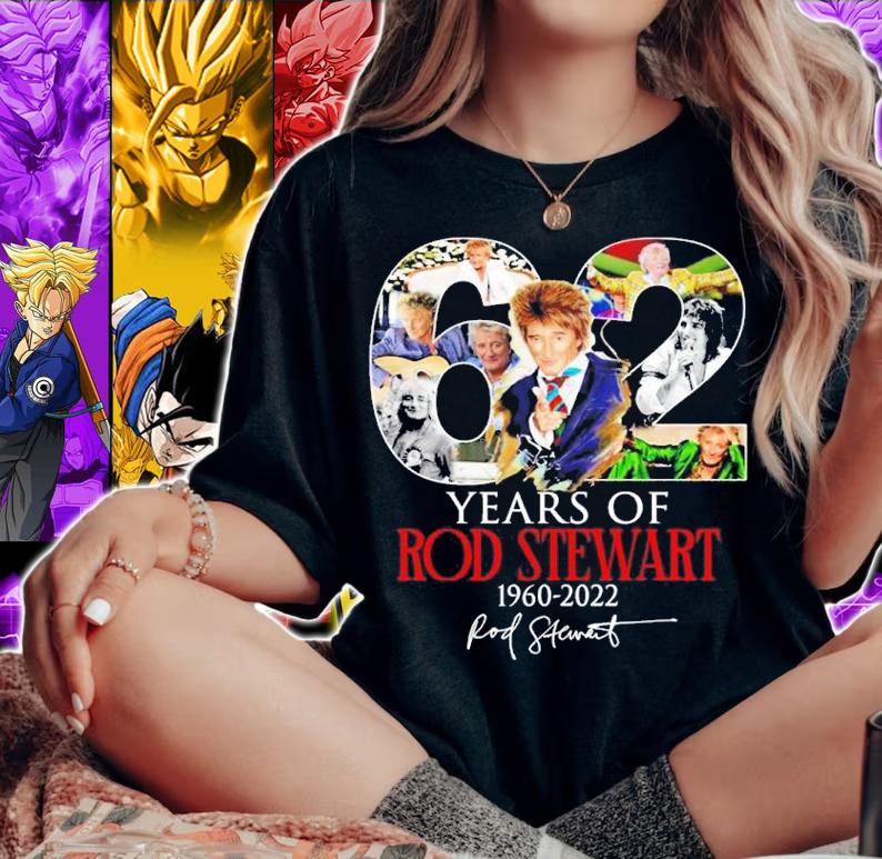 62 Years Of Rod Stewart 1960-2022 Signatures Shirt t-shirt