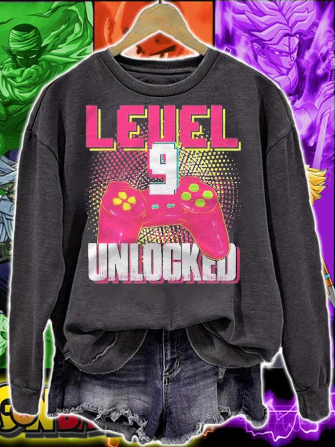 9Th Birthday Boy Girl Kid 9 Years Old Level 9 Unlocked Gamer shirt t-shirt