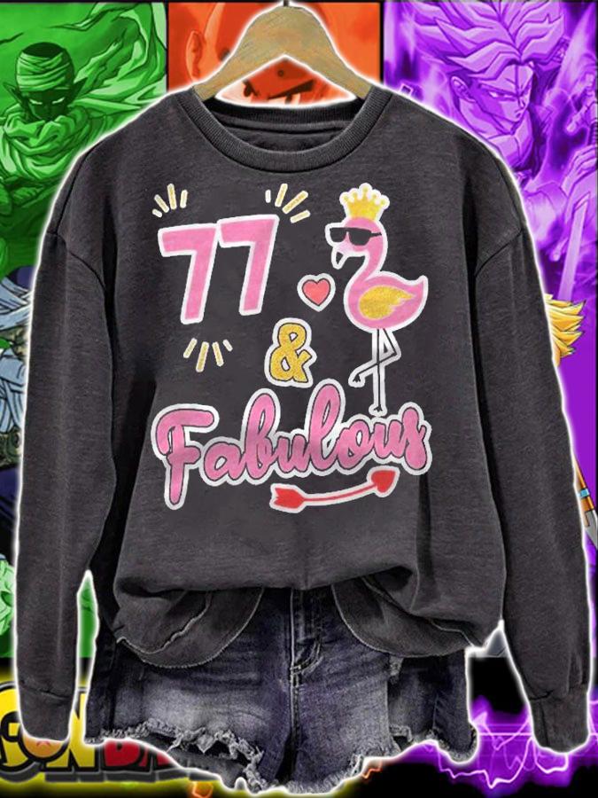 77 And Fabulous 77 Years Old Gift 77Th Birthday Shirt t-shirt