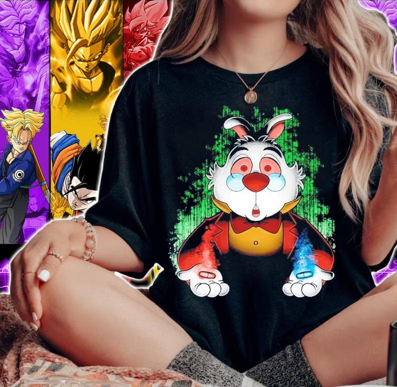 Alice Wonderland White Rabbit Shirt t-shirt woman shirt