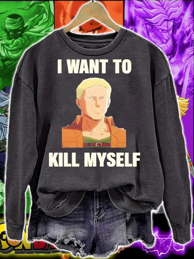 AOT I Want To Kill Myself Shirt t-shirt