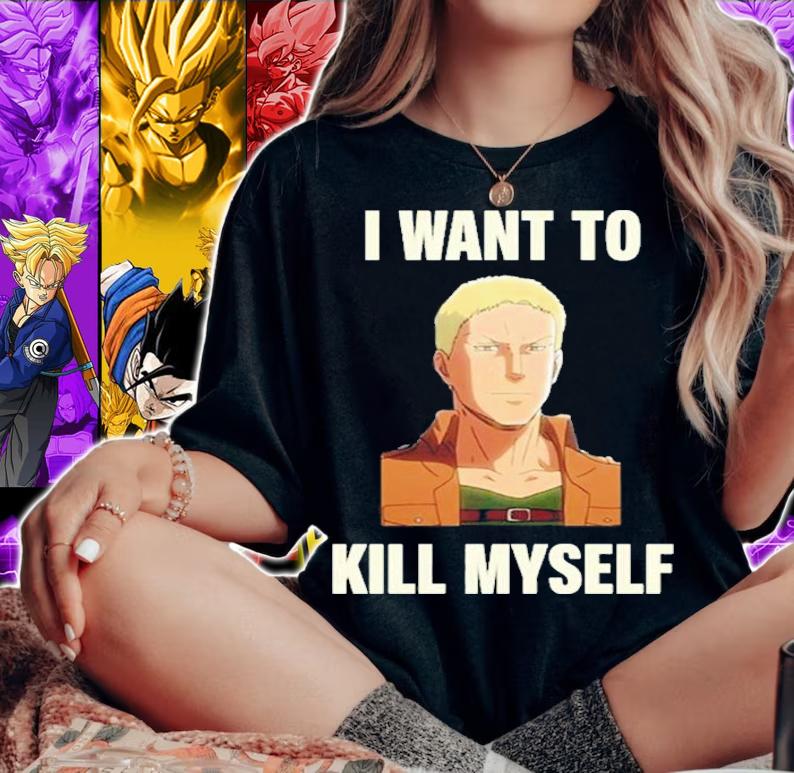 AOT I Want To Kill Myself Shirt t-shirt