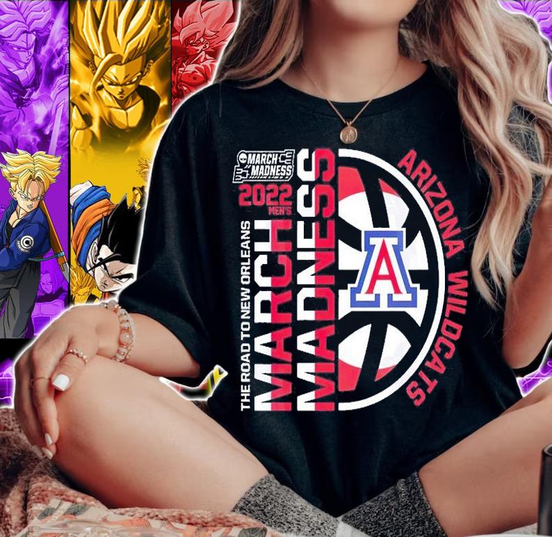 Arizona Wildcats 2022 Mens NCAA The Road To New Orleans March Madness T-Shirt t-shirt