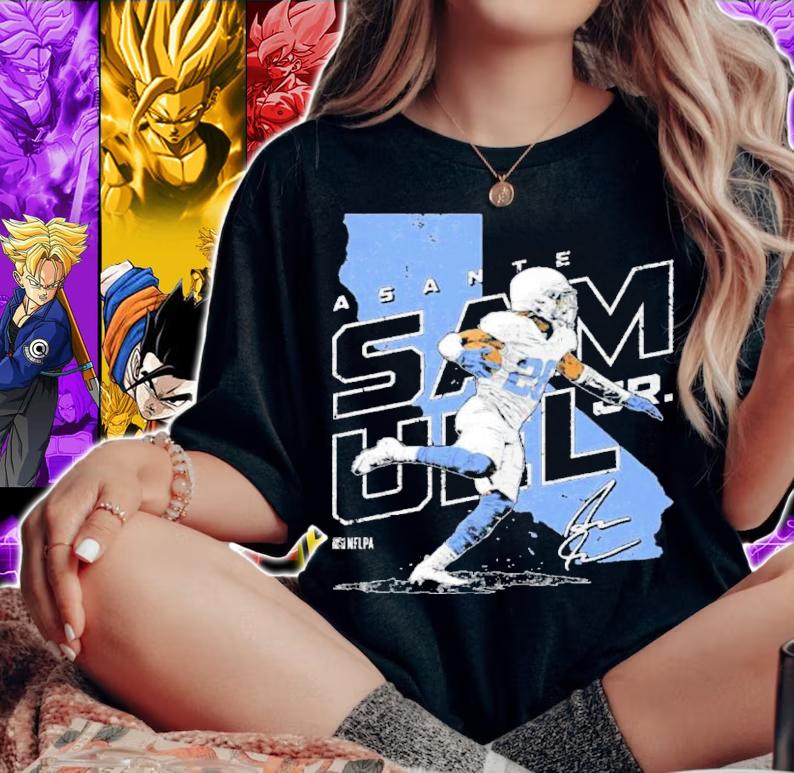 Asante Samuel Jr. Los Angeles C Player Map Football Shirt t-shirt woman shirt
