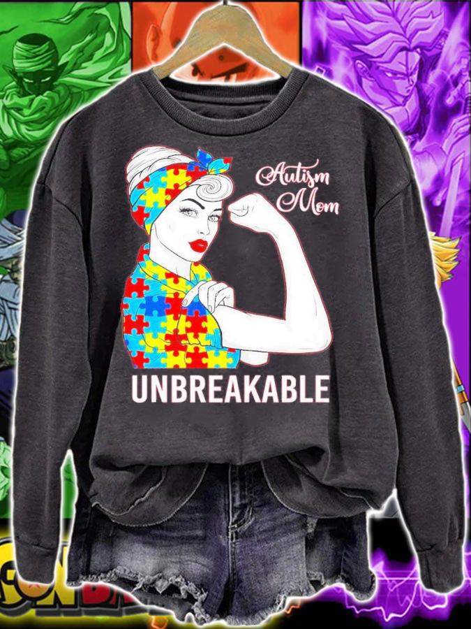 Autism Mom Unbreakable World Autism Awareness Day Shirt t-shirt sweatshirt